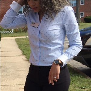 Baby blue button down